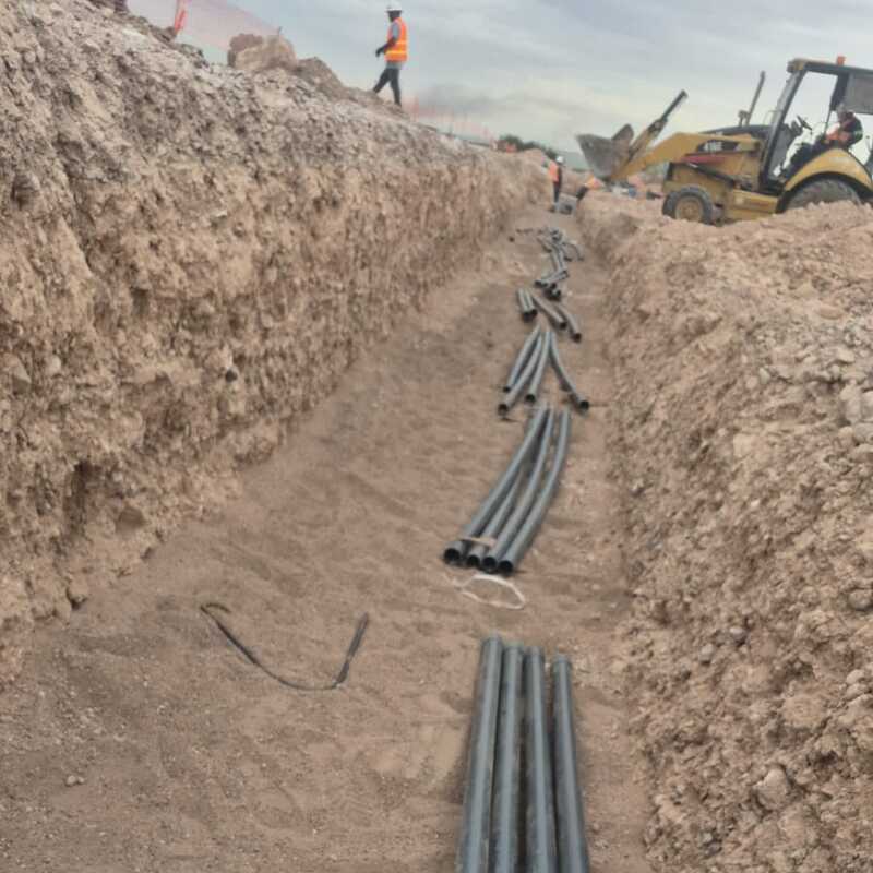 Tendido para Media Tensión. AI, Chihuahua.