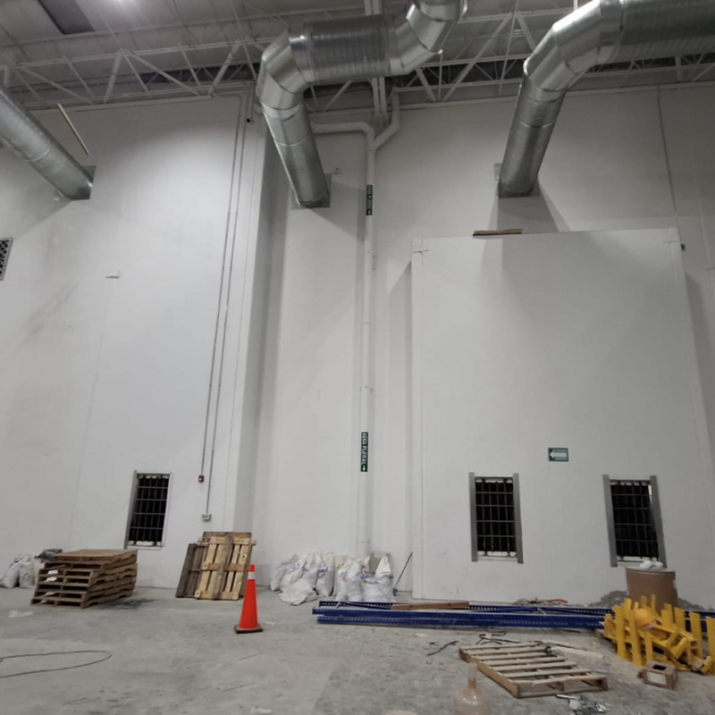 Instalación de Ductos en Nave Industrial WINTEK, Guadalajara,Jal.